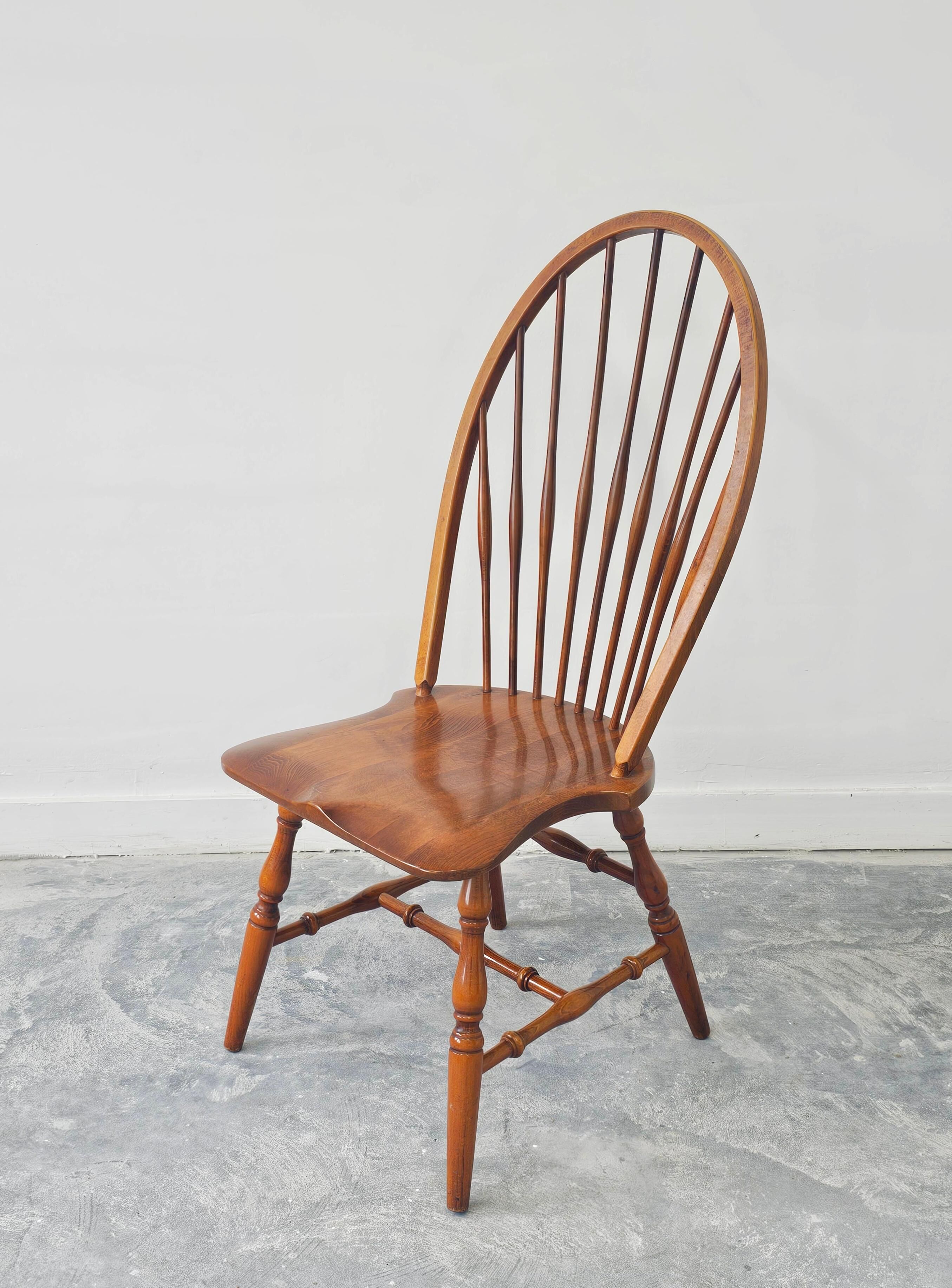 Windsor chair with high spindled back, beech, 1950s.