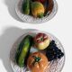 Mid-Century Handcrafted Portuguese Majolica Trompe l'Oeil Fruit Plates