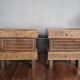 Curved stained birch bedside tables, Art Deco, Finland, 1930s