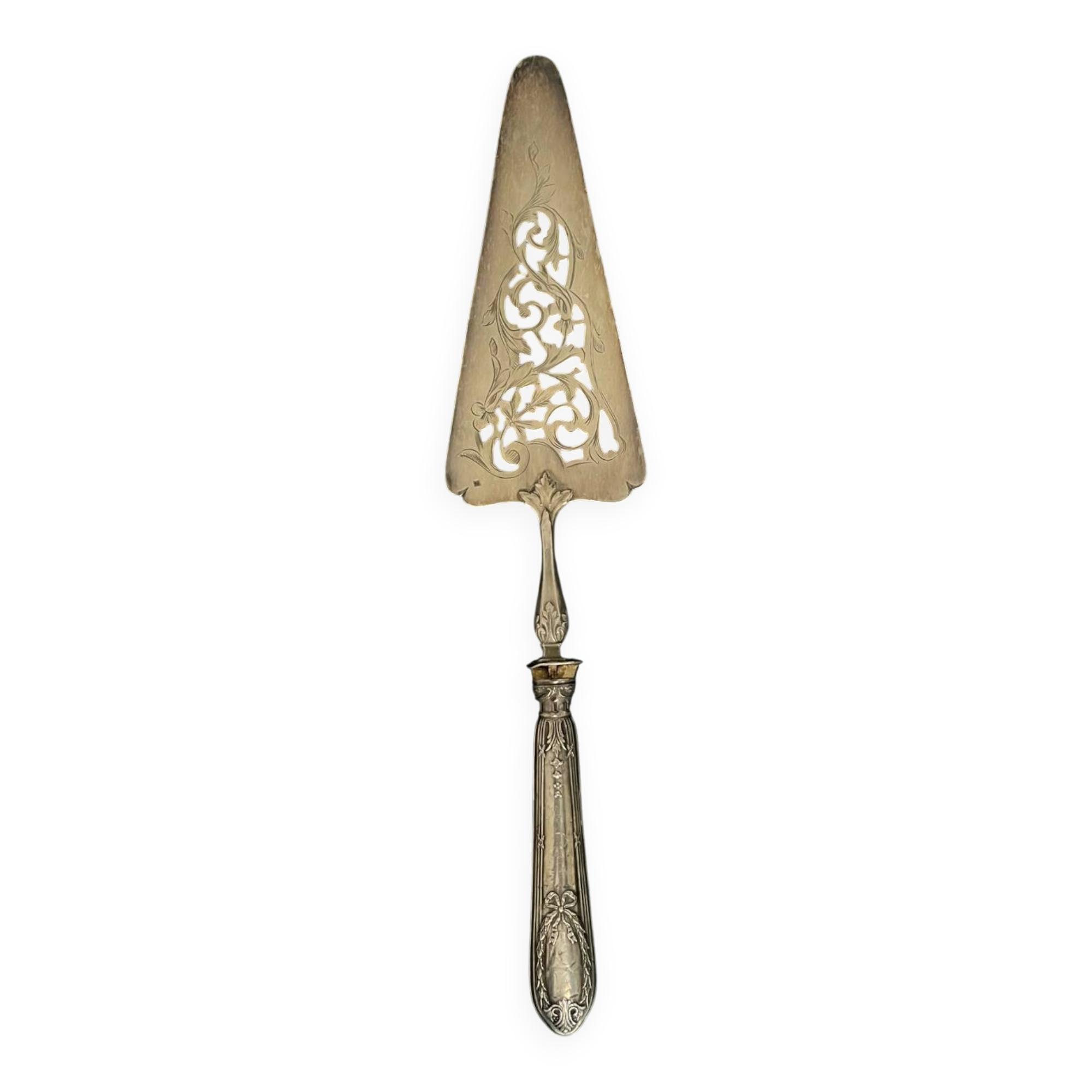 Rocaille silver-plated metal pie server