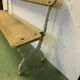 19th century patinated iron cast iron garden bench