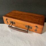 Petite valise de peintre en bois ancienne , mallette d'artiste, XIXème