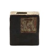 Ceramic vase by Claude Gaget, stoneware from La Borne, 1970s.