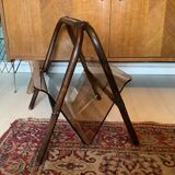 Bamboo and plexiglass magazine rack 1970