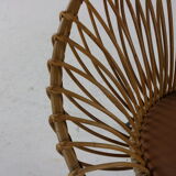Fauteuil en rotin design hollandais pour Rohé Noordwolde Holland