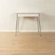 Vintage kitchen table with light grey Resopal and chrome, 1950s