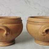 Vintage eared sandstone bowls