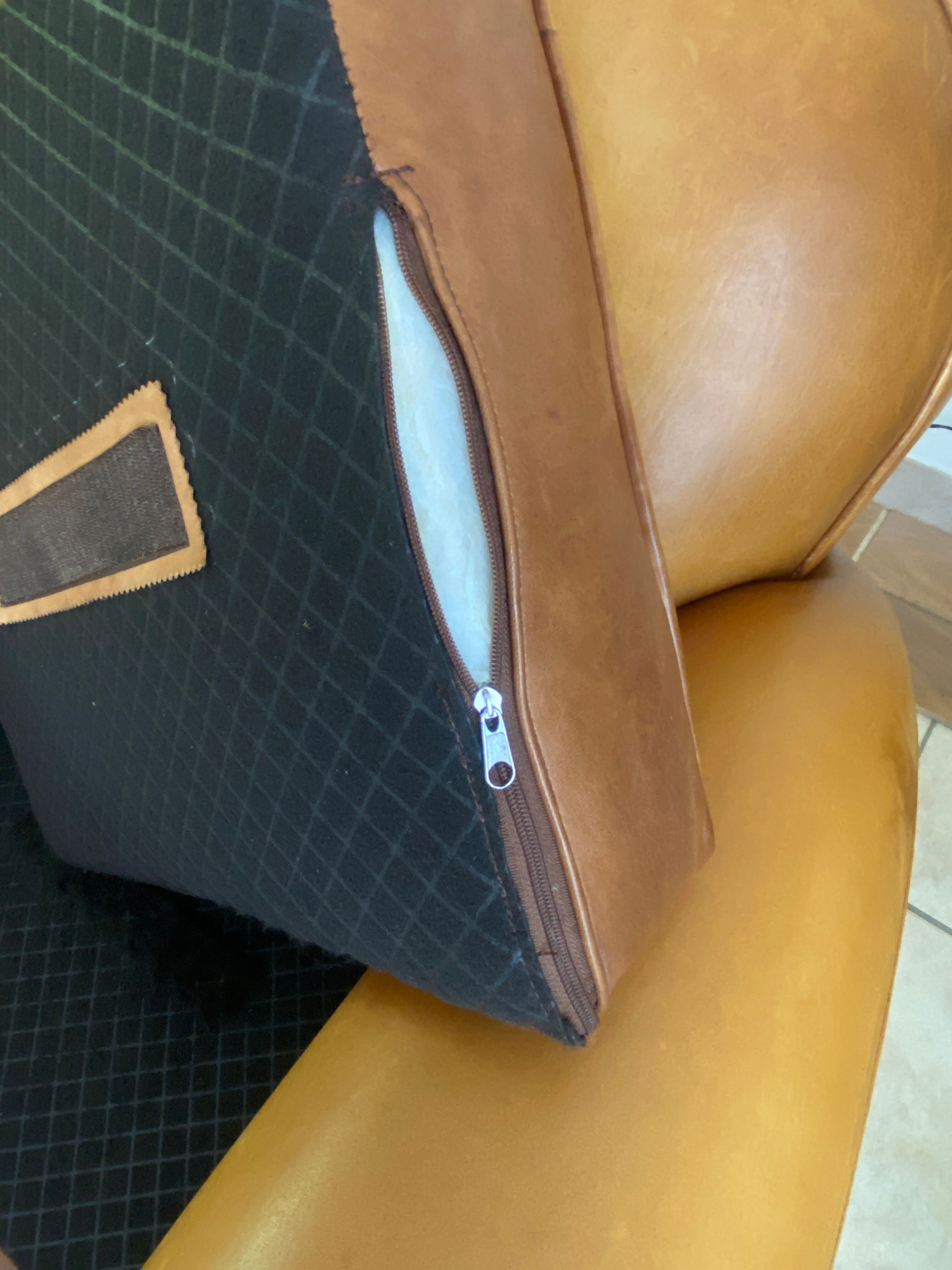 Leather club armchair