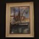 Italian painting signed harbor view with boats from 20th century