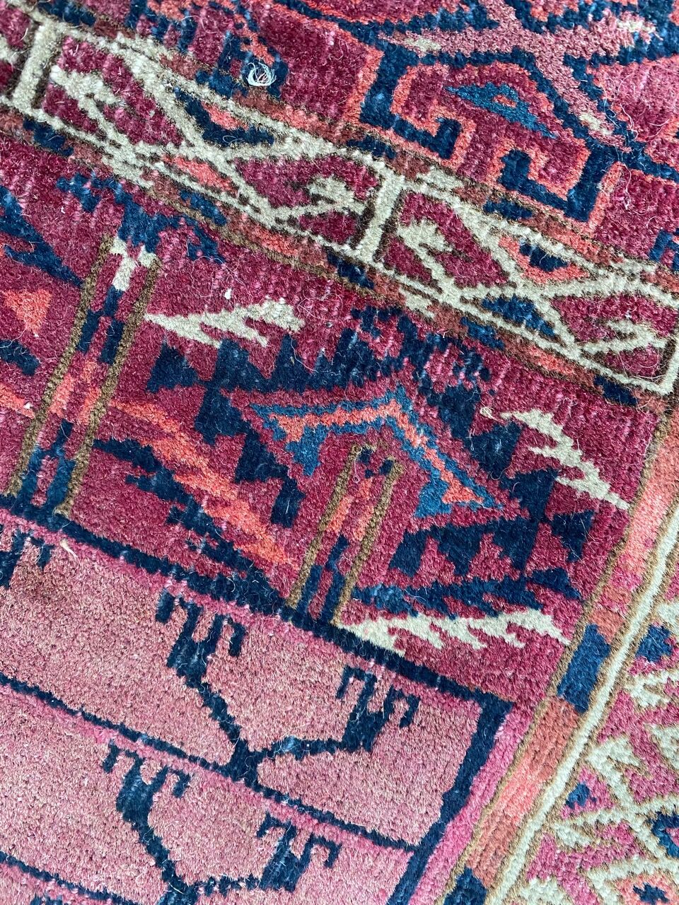 Ancient Turkmen Afghan Hatchlou handmade carpet 133x133 cm