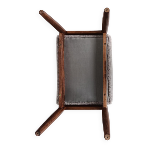 Set de deux tabourets vintage camel bouclé milieu du siècle, Edmund Homa, Europe, 1960s