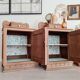 Paire de chevets Art Déco bois brut rénovés