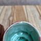 Antique majolica barbotine set – tray and 4 small pots – Art Nouveau