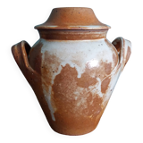Pot couvert pot à condiment en grès de Puisaye
