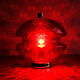 Vintage Czechoslovak Red Glass Table Lamp by Jablonecké Sklárny, 1970s