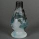 Vase in glass paste Muller Frères Lunéville foot shower floral decor