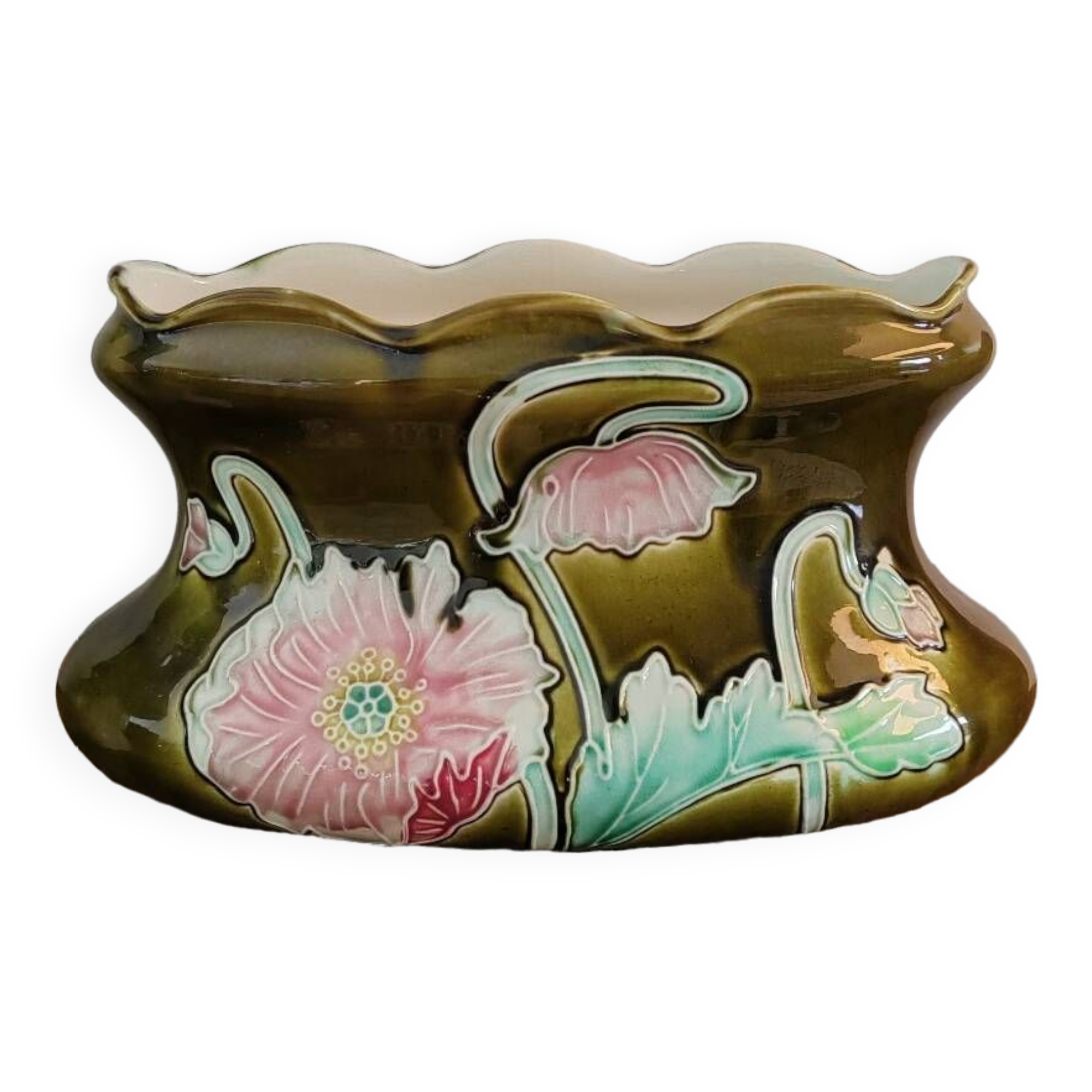 Flowerpot with flower decoration