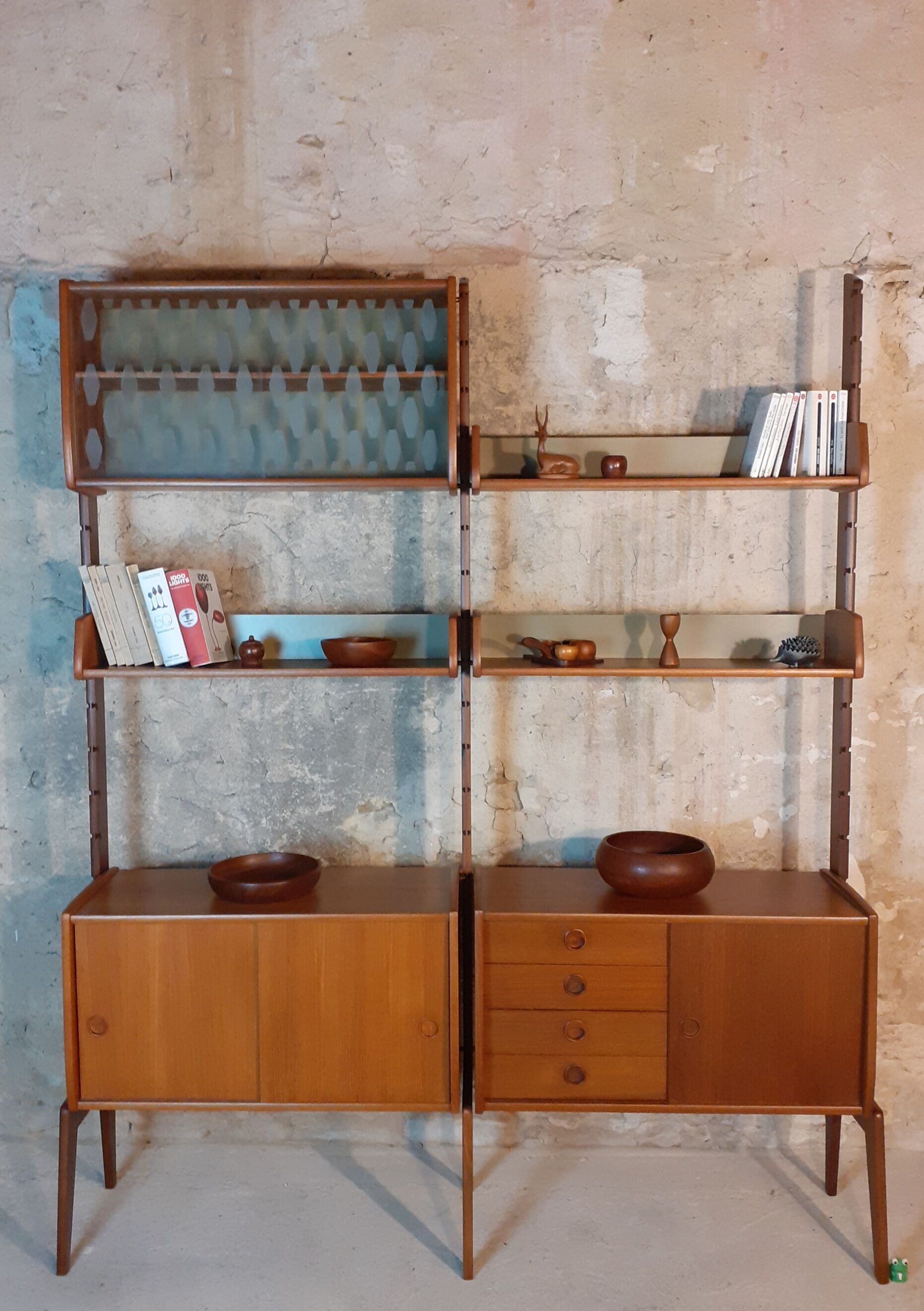 Norwegian teak storage furniture, Ergo model, 2 modules by blindheim