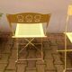 Folding metal garden chairs