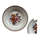 Set of 4 old vintage seventies flat plates