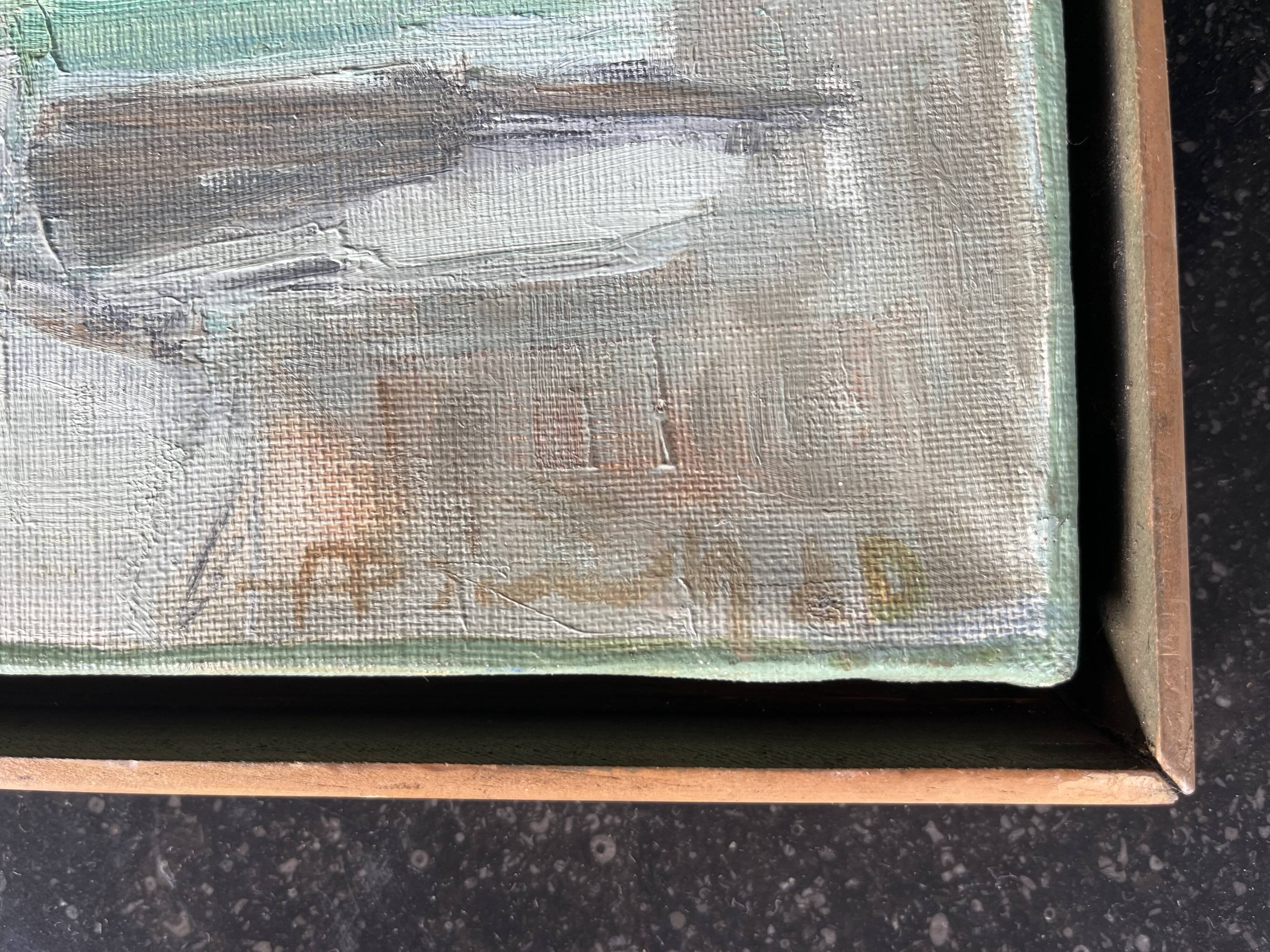 Tableau port de Saint-Trojan – Ariane Prokhoroff – oil on canvas signed