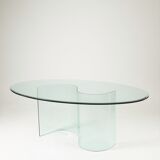 Vintage glass dining table