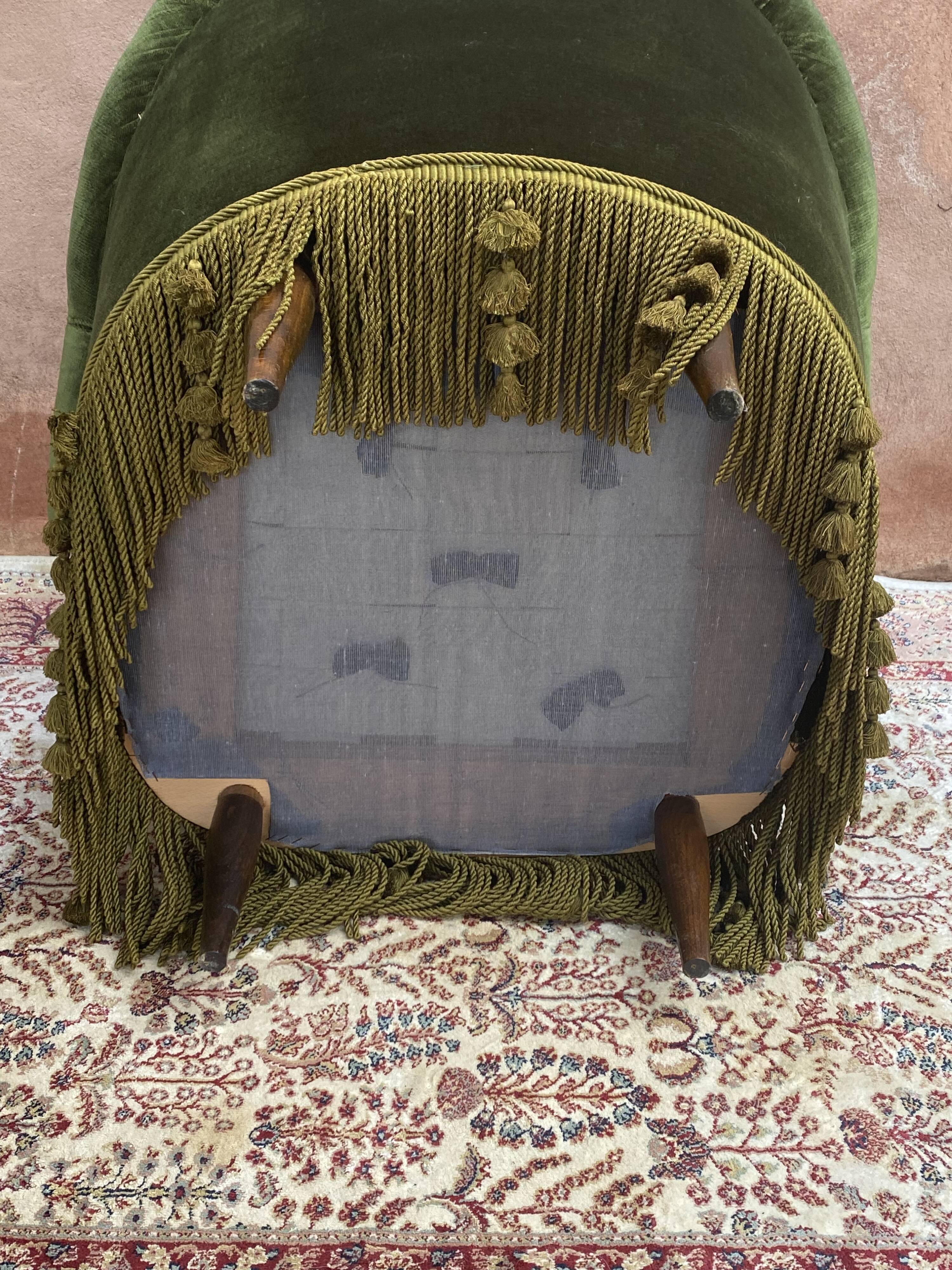 Velvet toad armchair