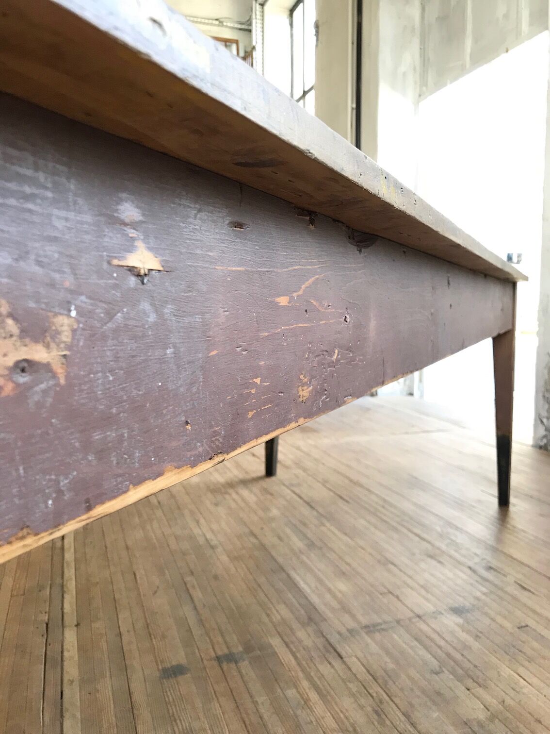 Vintage pine farm table