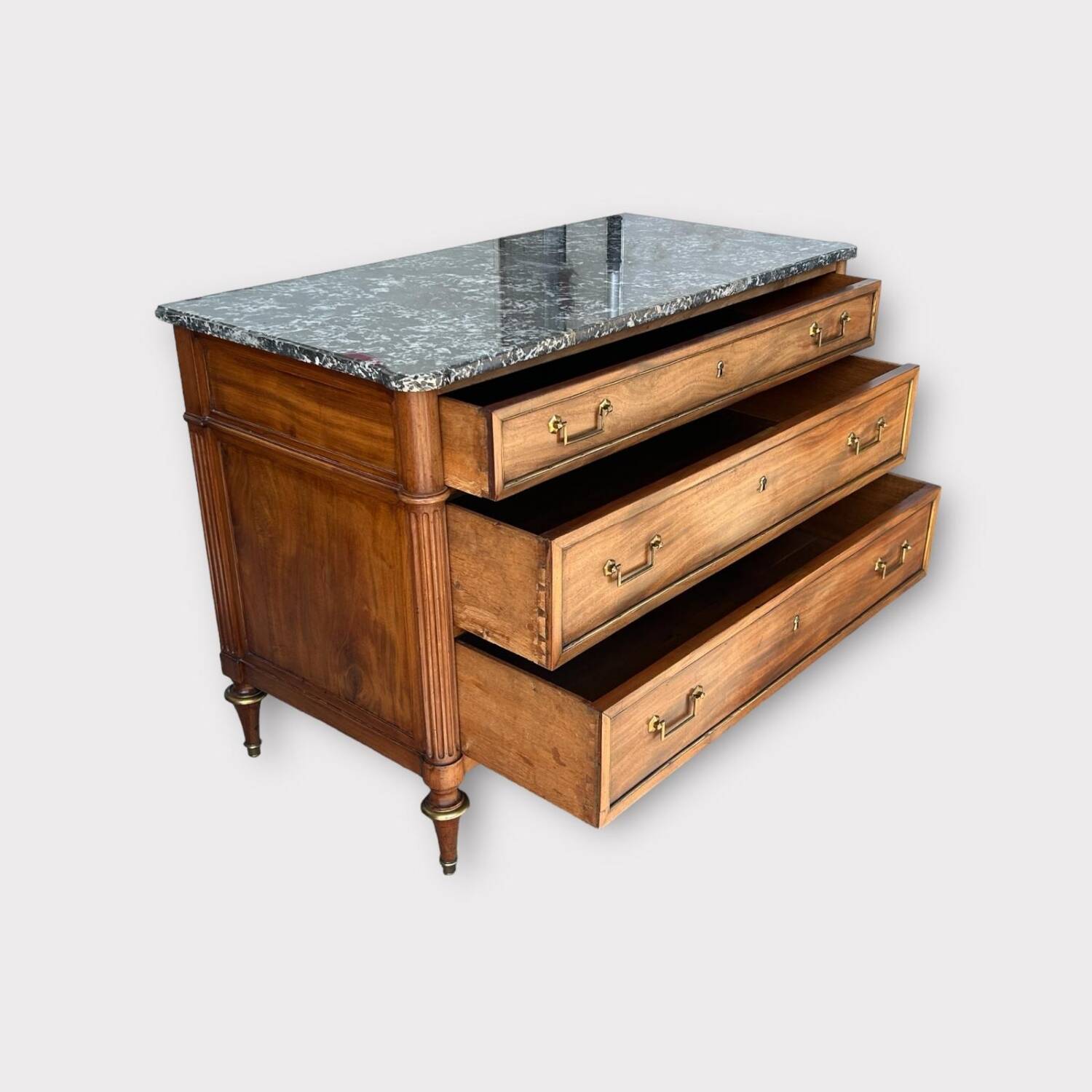 Louis XVI Period Blond Mahogany Chest of Drawers - 18th Century