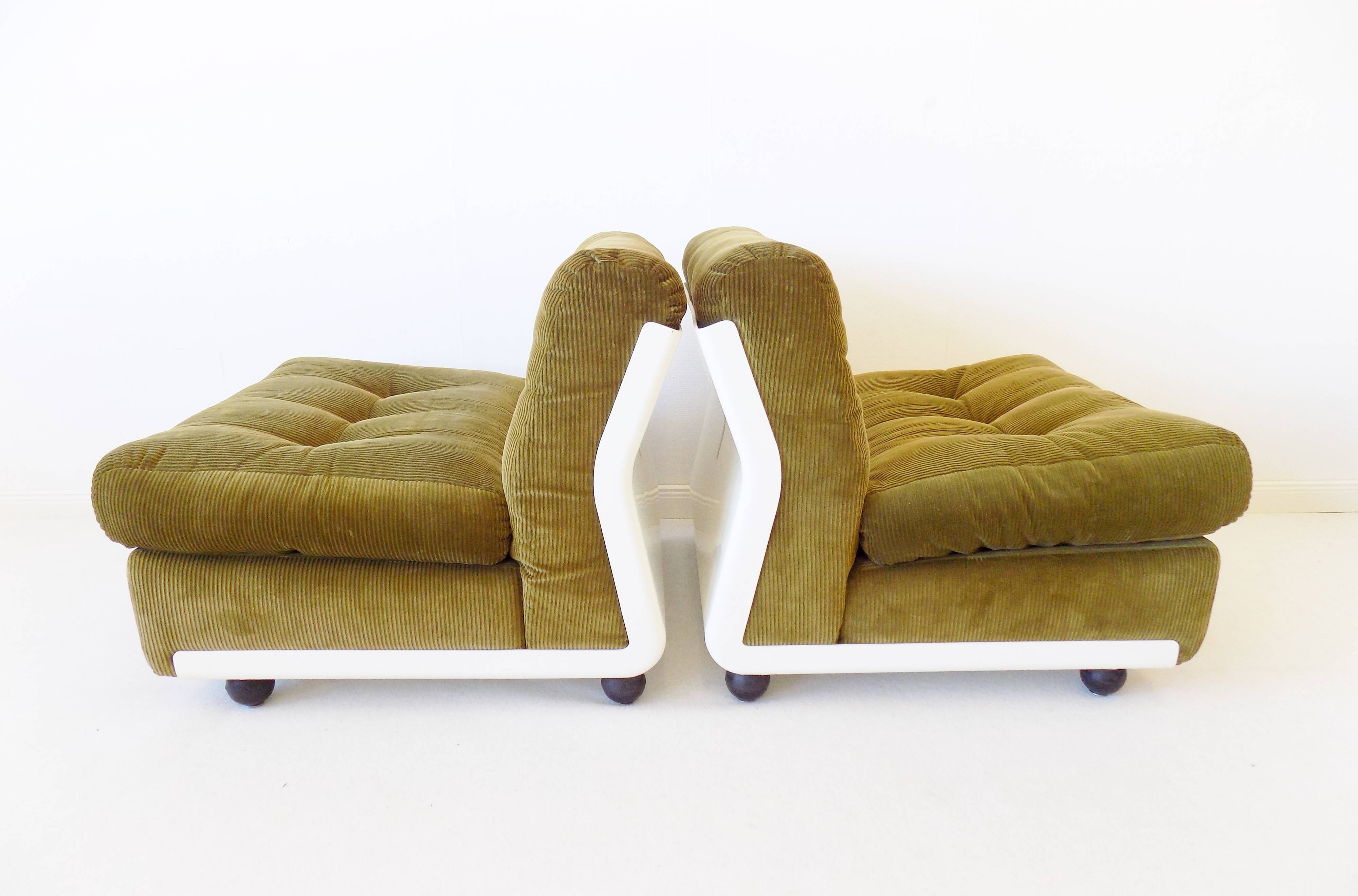 C&B Italia Amanta set of 2 lounge chairs by Mario Bellini 70s