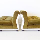 C&B Italia Amanta set of 2 lounge chairs by Mario Bellini 70s