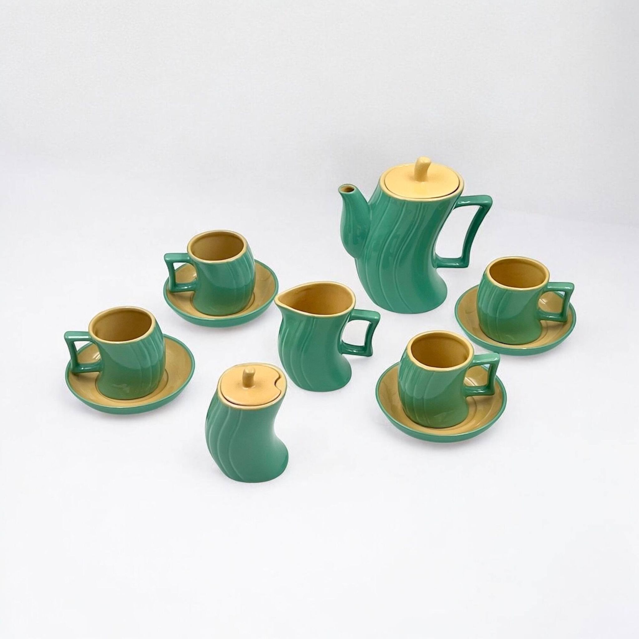 1980s Memphis Naj Oleari Coffee / Tea Set – Iosa Ghini Design Unused in Box