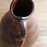 Brown stoneware pitcher