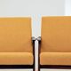 Pair Lounge Chairs Vintage Yellow Boucle,  Mid Century Design, 1960