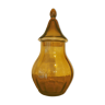 Bonbonnière vintage en verre ambré