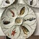 6 vintage oyster plates