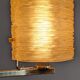 Three-light chandelier in mother-of-pearl and brass, Maison Arlus, France, circa 1950.