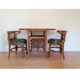 Salon de jardin en rotin console et deux fauteuils