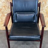 60s 70s dining chair arm chair Arne Vodder for Sibast Furniture Danish design Denmark 60s