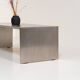 Table basse en acier inoxydable brossé