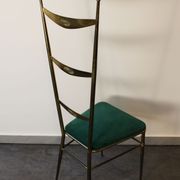 High-back Chiavari chair by Gaetano Descalzi, Italy, 1950