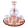 Rosé liqueur service in Hartzvillier crystal, handmade in France