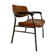 Fauteuil vintage marron et noir 1970