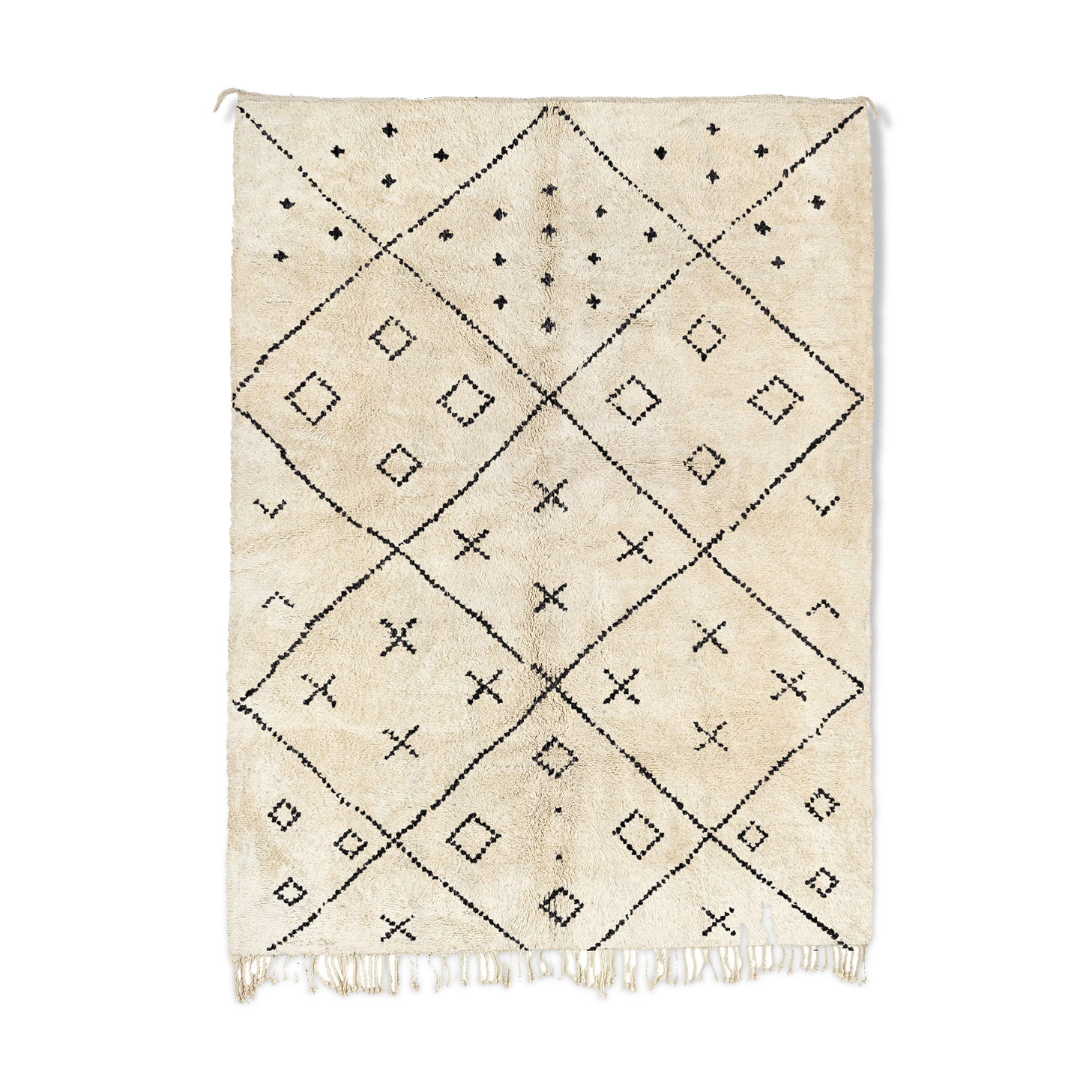 Modern Moroccan carpet white contemporary art 180x240cm