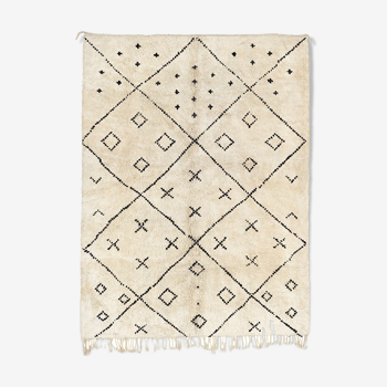 Modern Moroccan carpet white contemporary art 180x240cm