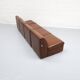 Canapé modulable en cuir cognac par Artifort