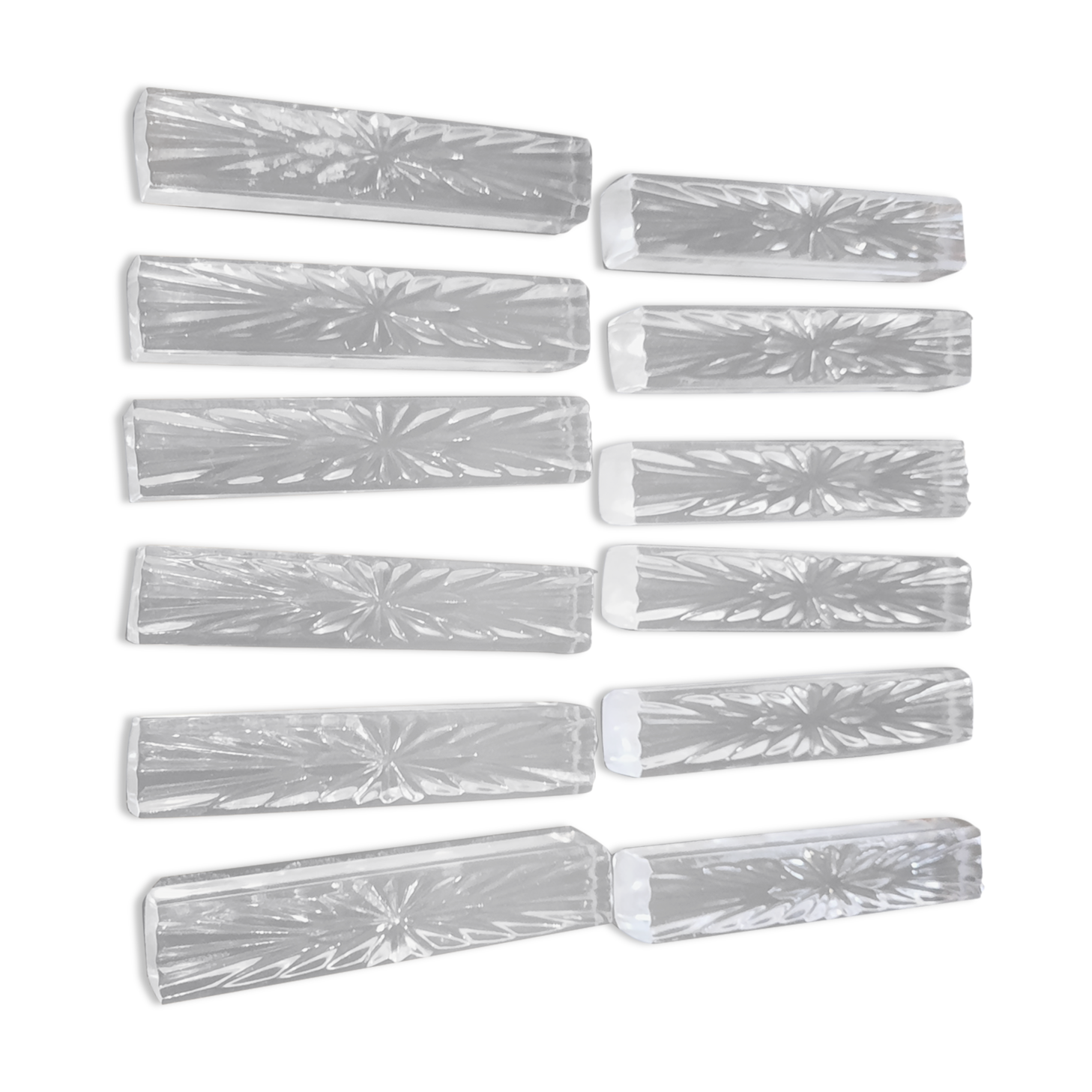 12 crystal knife holders from valves le chatel