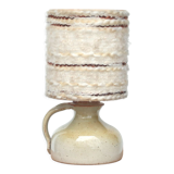 Sandstone lamp, wool lampshade, 60s