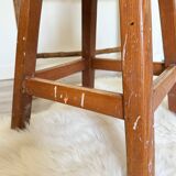 Old wooden painter's stool