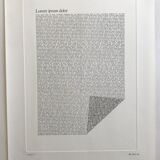 Original engraving signed and numbered by Manuel ALVESS (1939-2009) Lorem ipsum dolor, 1971